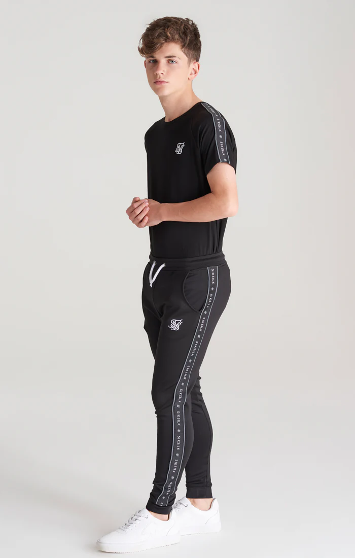 Boys Black Taped Jogger - Image 5