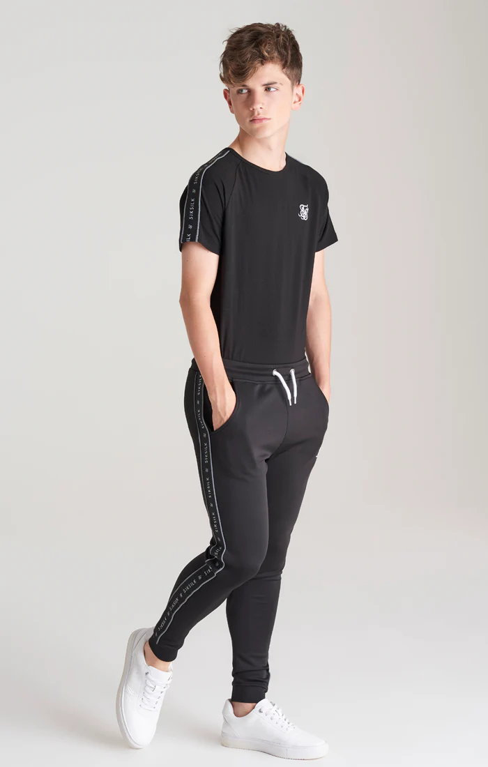 Boys Black Taped Jogger - Image 6