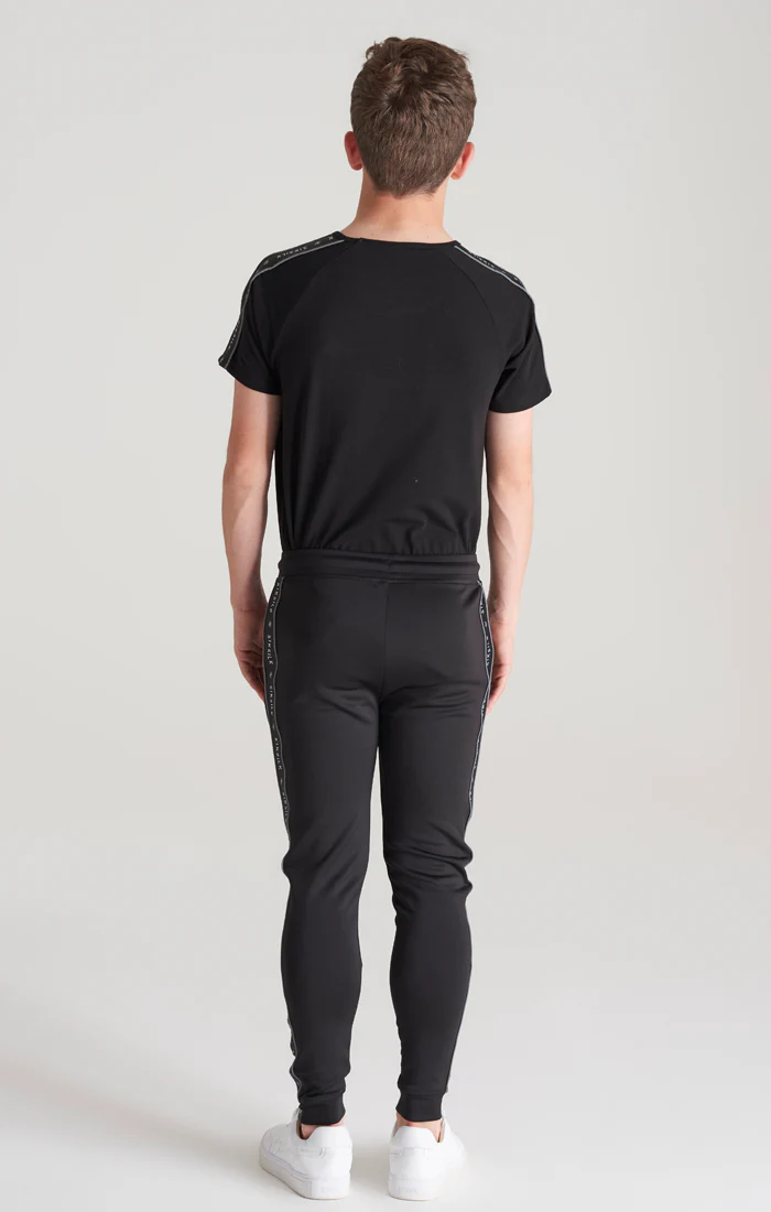 Boys Black Taped Jogger - Image 7