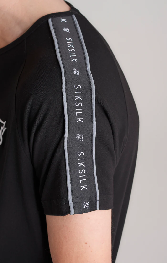 Boys Black Taped Raglan T-Shirt - Image 3