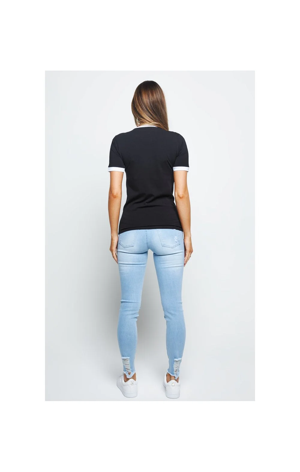 SikSilk Fusion Ringer Tee - Jet Black - Image 3