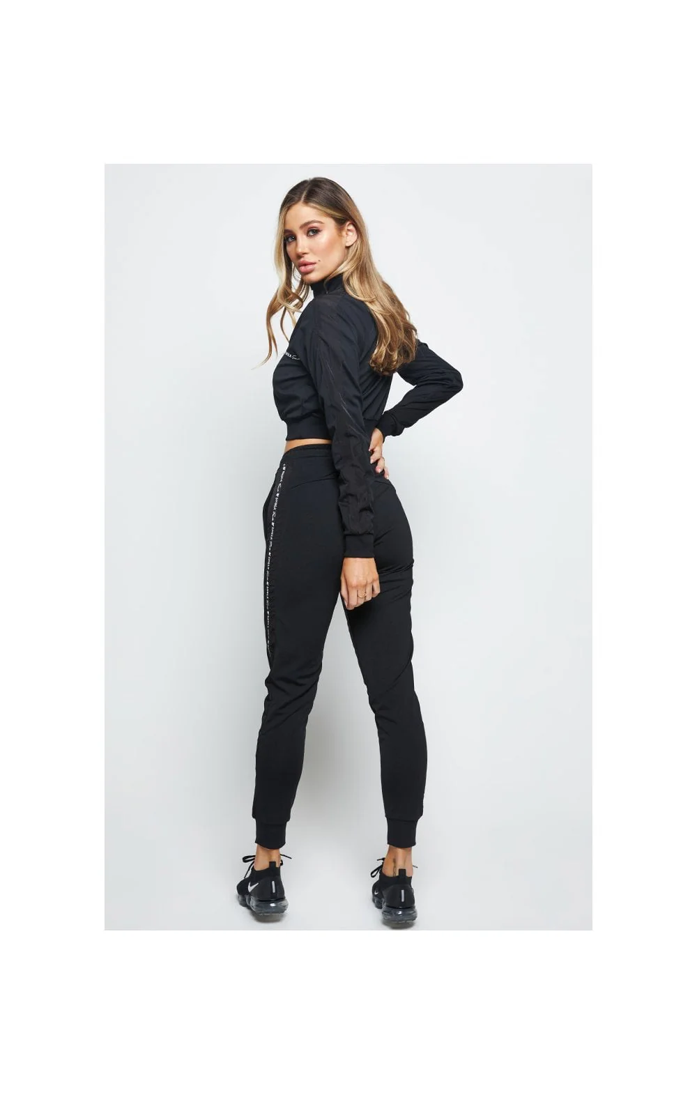 SikSilk Fusion Track Pants - Jet Black - Image 5