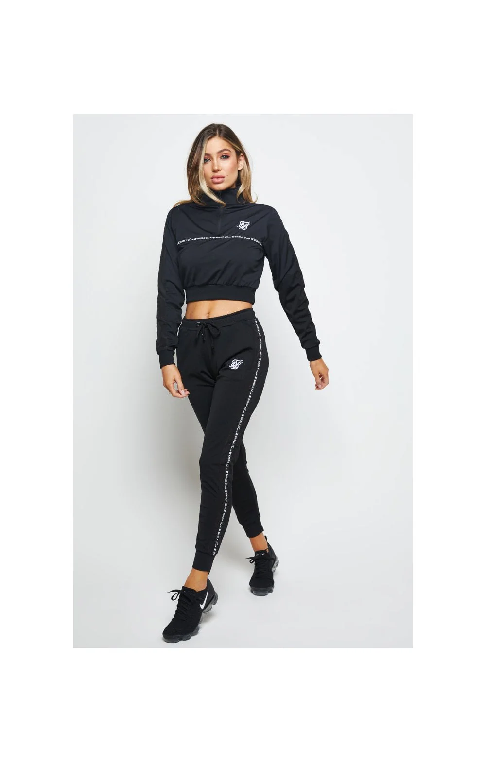 SikSilk Fusion Track Top - Jet Black - Image 5