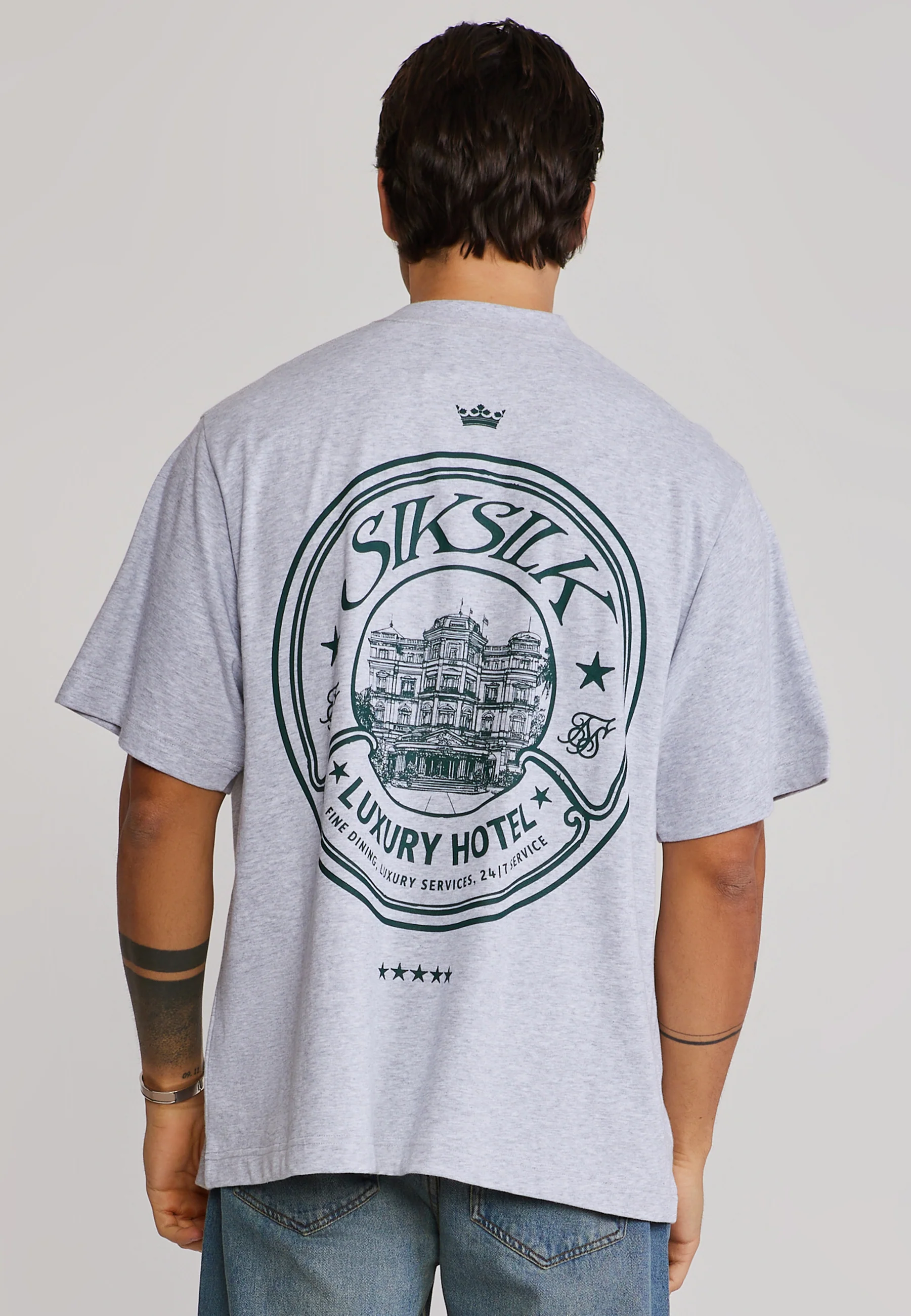 Grey Marl Graphic T-Shirt - Image 2