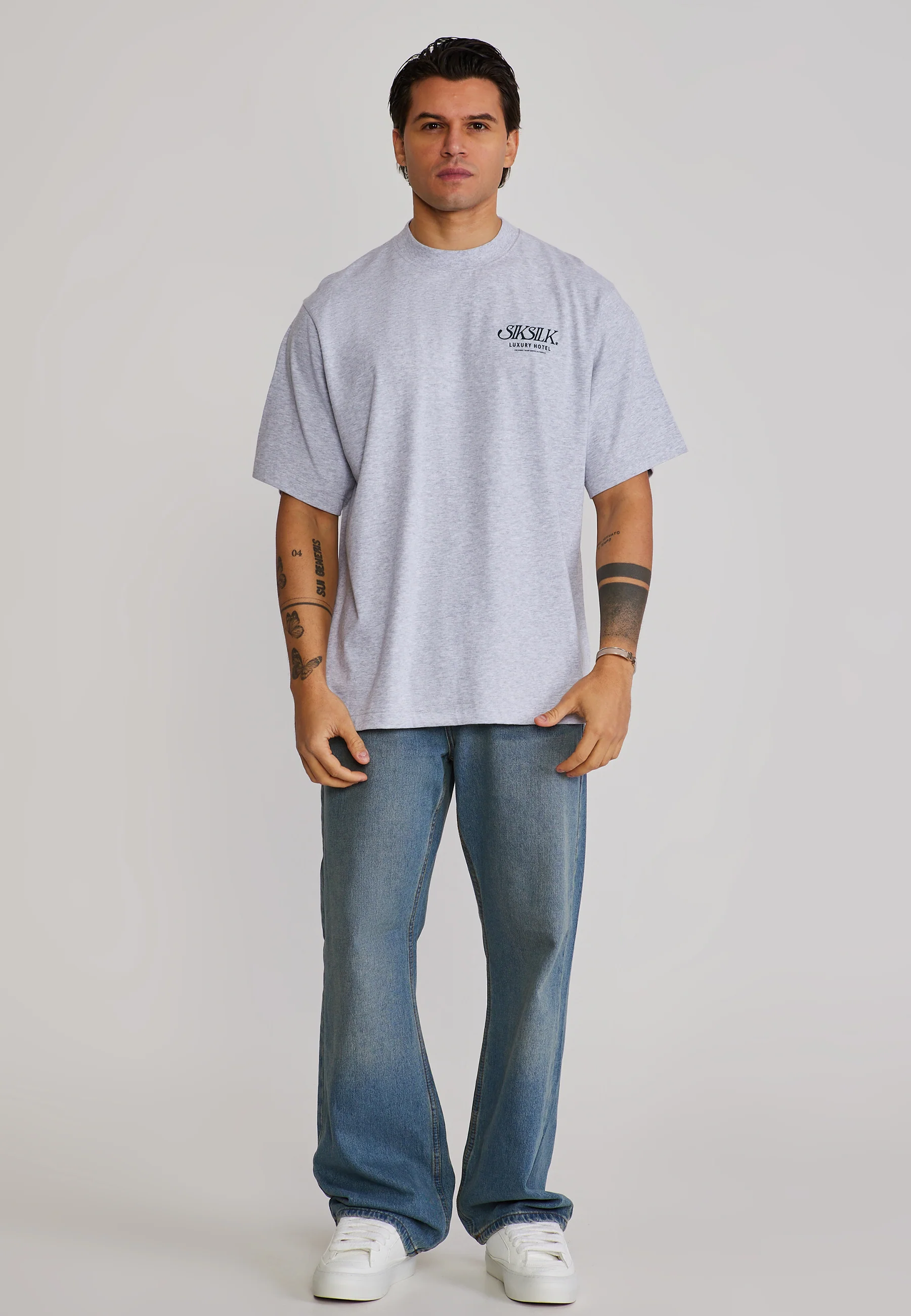 Grey Marl Graphic T-Shirt - Image 3
