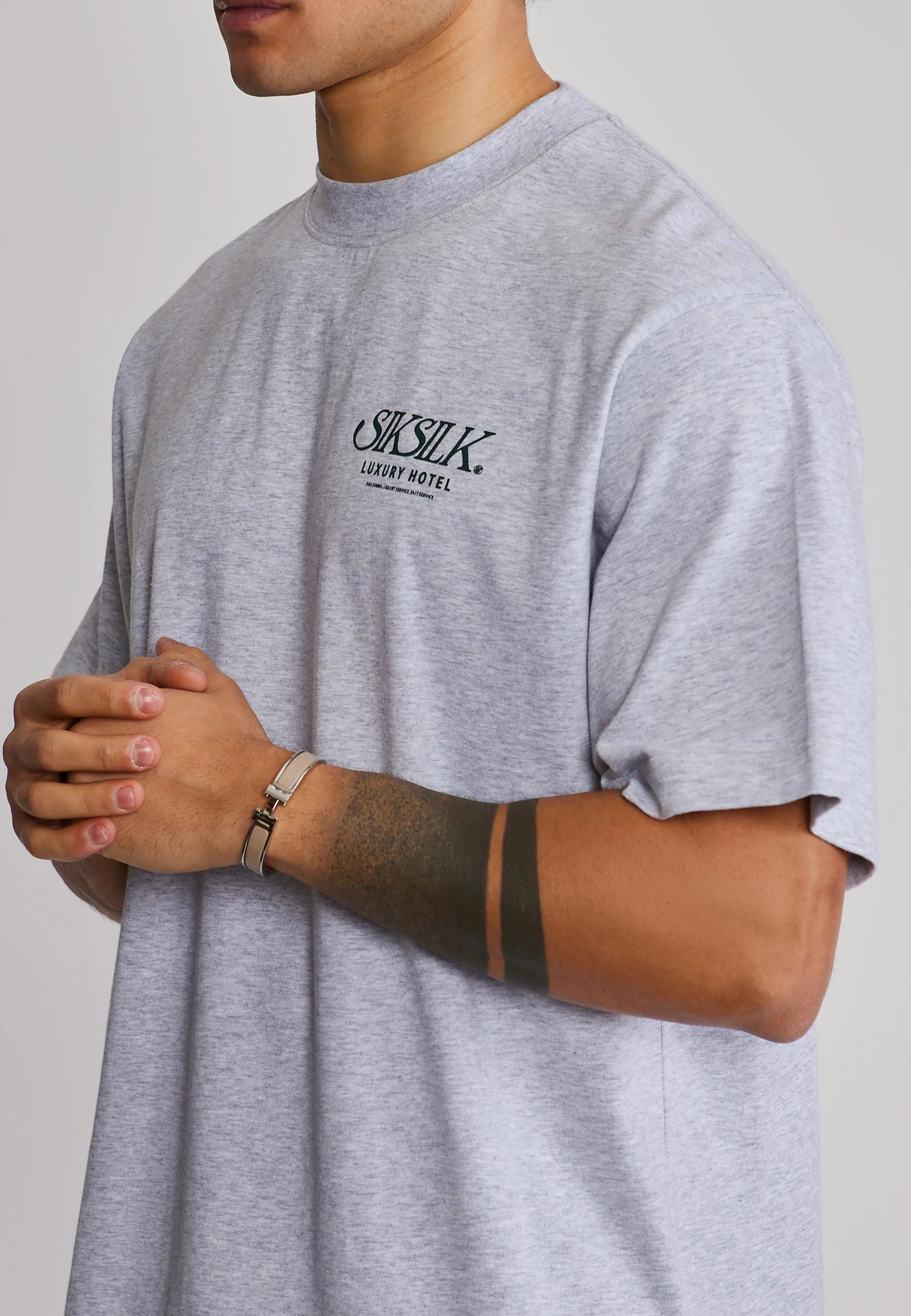 Grey Marl Graphic T-Shirt - Image 4