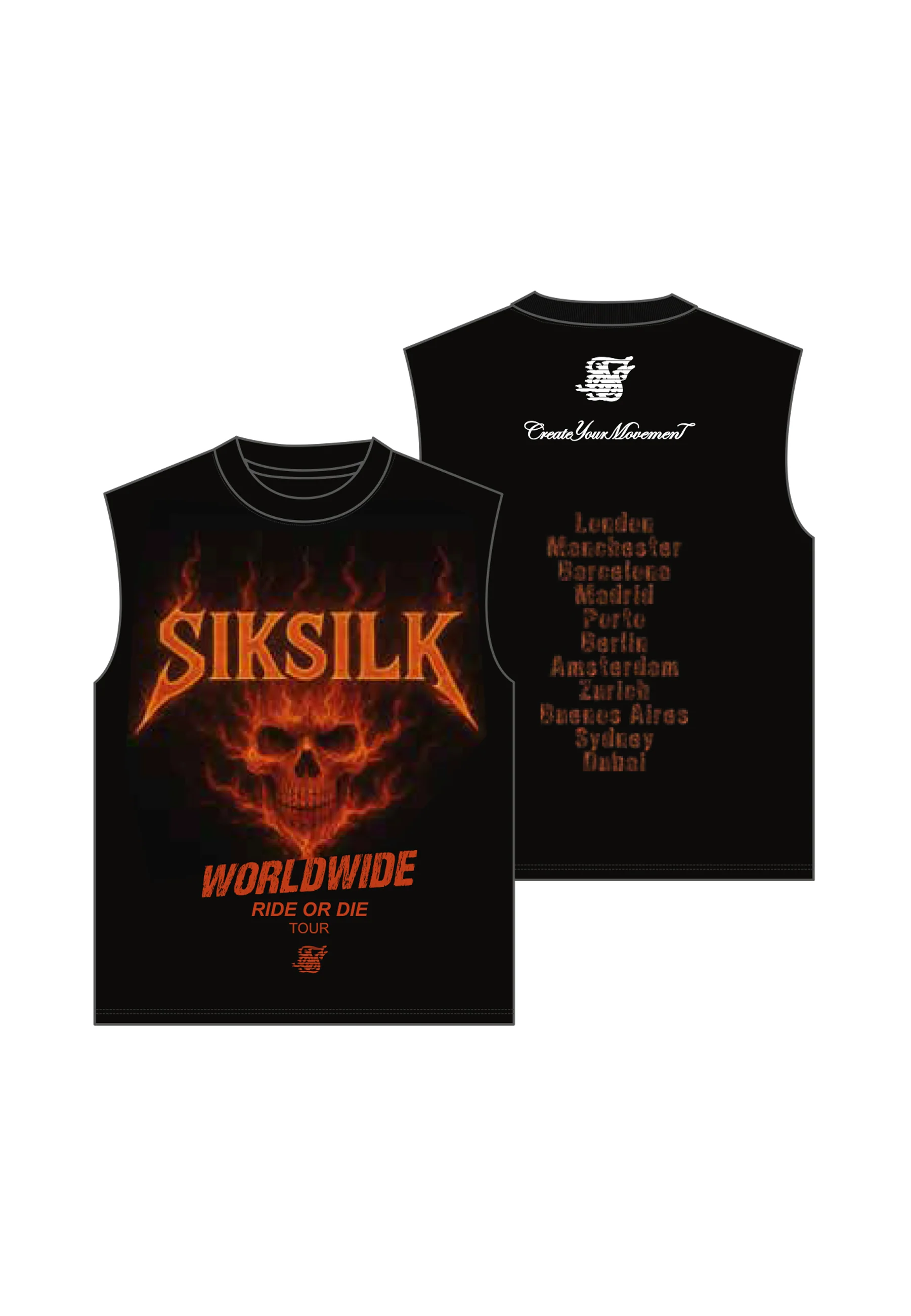 Black Graphic Vest