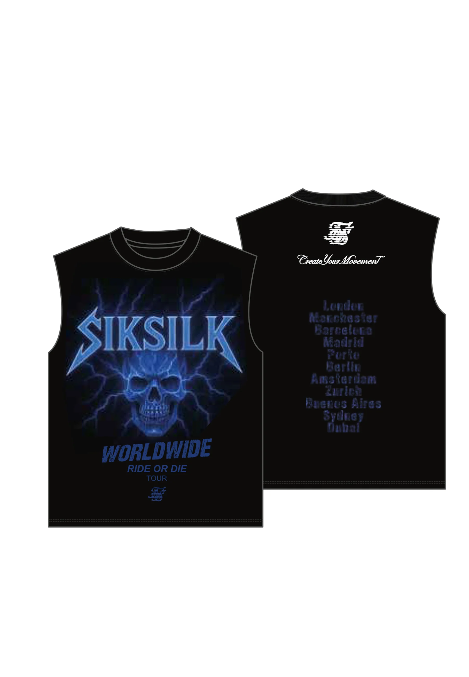 Black Graphic Vest