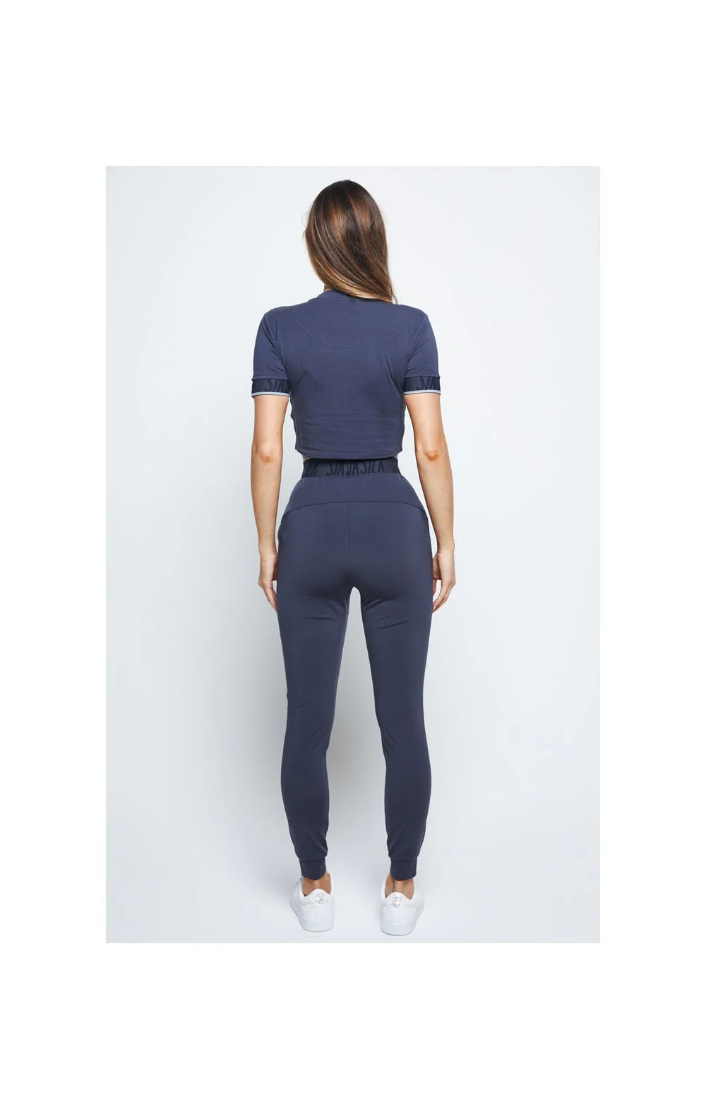 SikSilk Gravity Crop Tee - Navy - Image 5