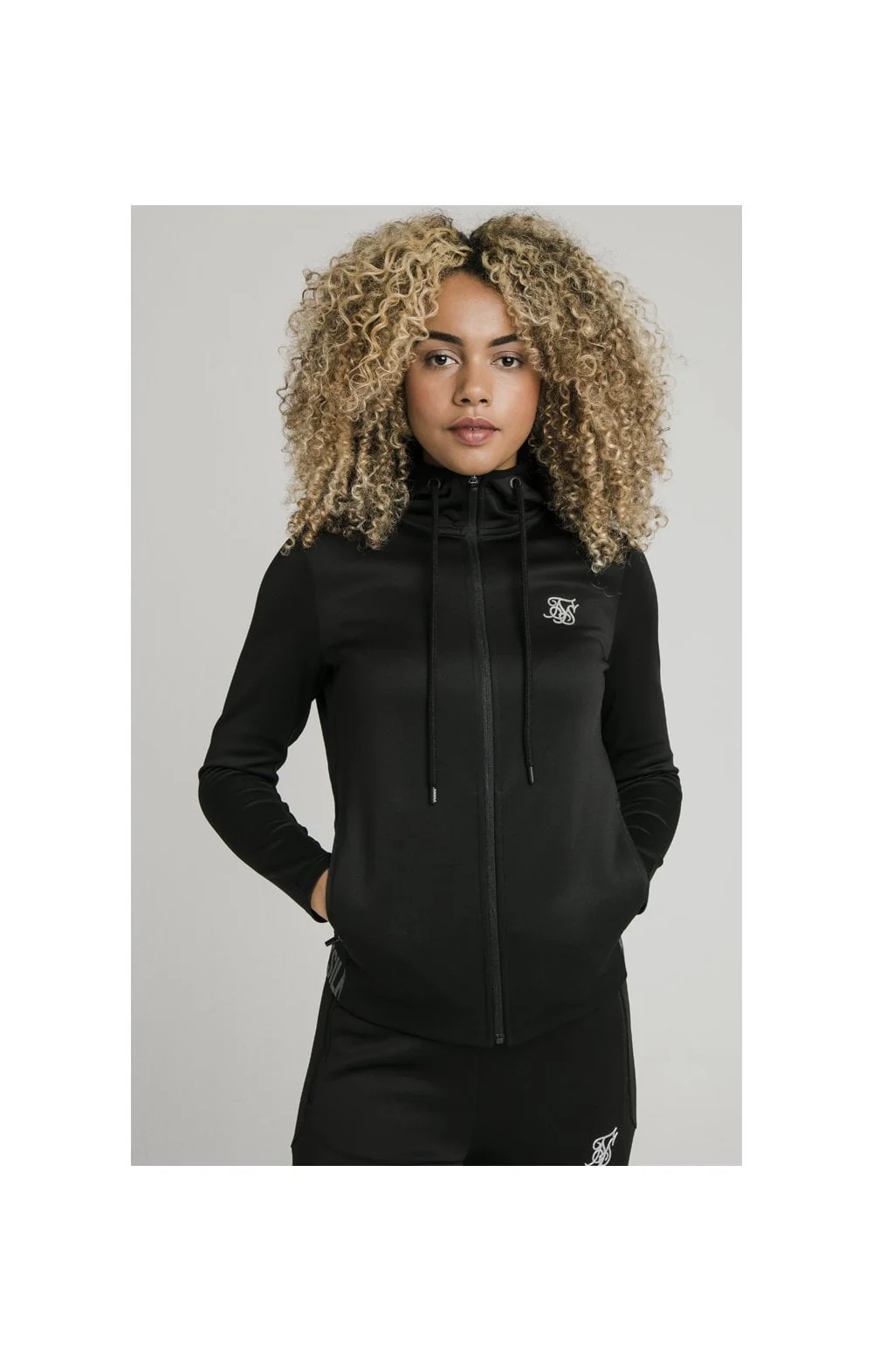 SikSilk Gym Track Jacket - Black - Image 2