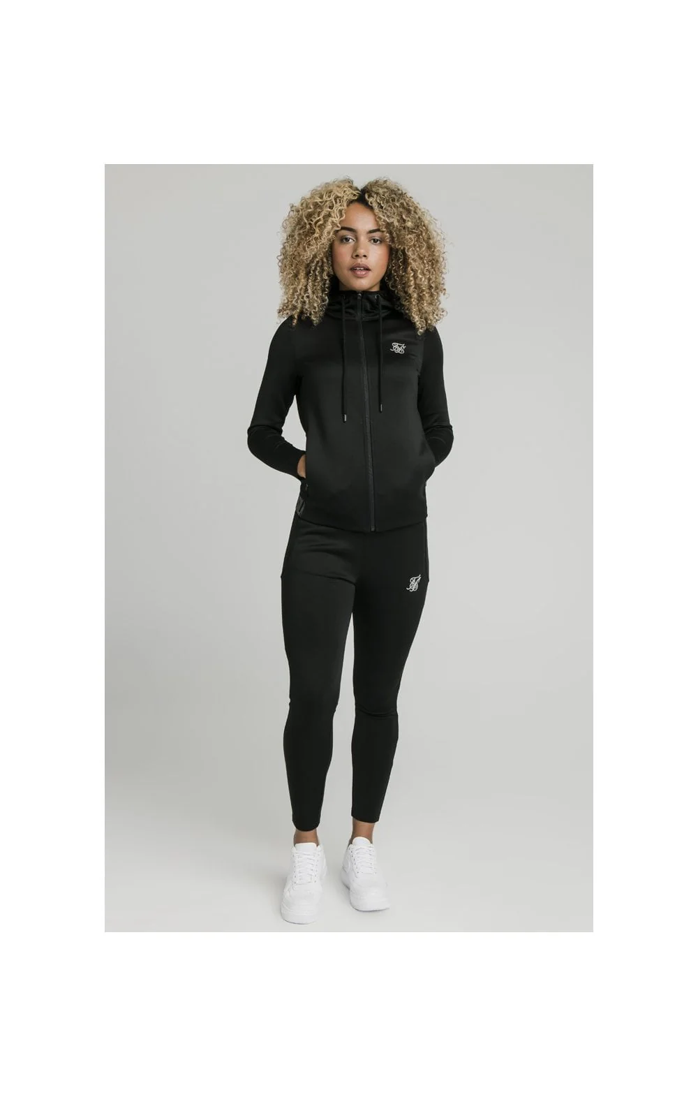 SikSilk Gym Track Jacket - Black - Image 4