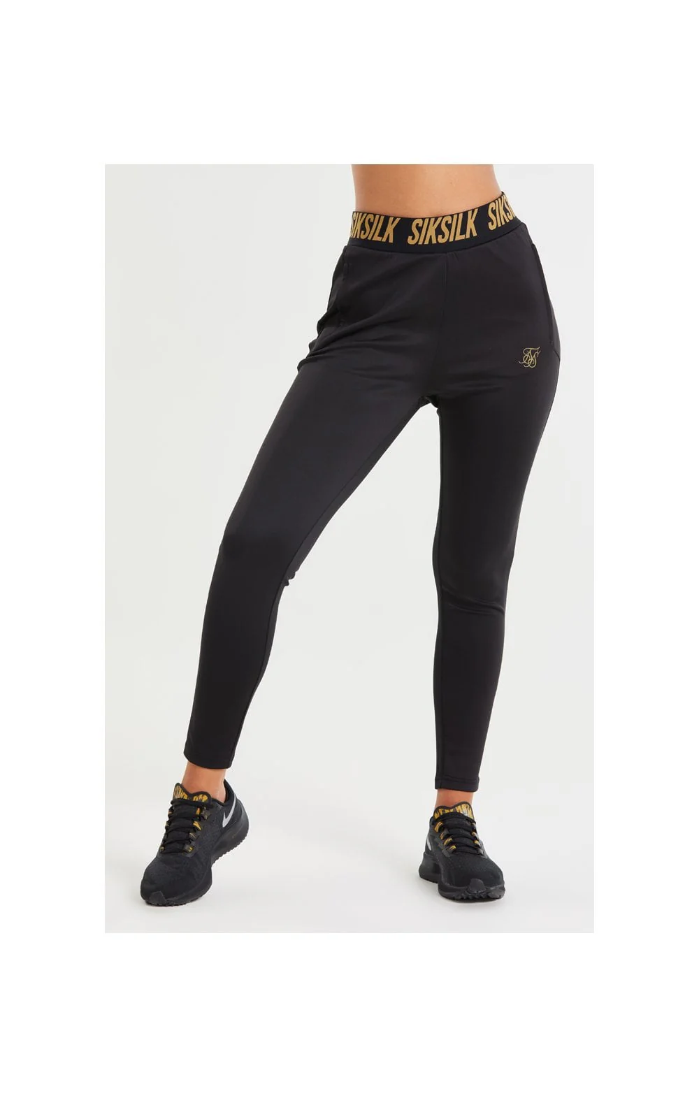 SikSilk Gym Track Pants - Black