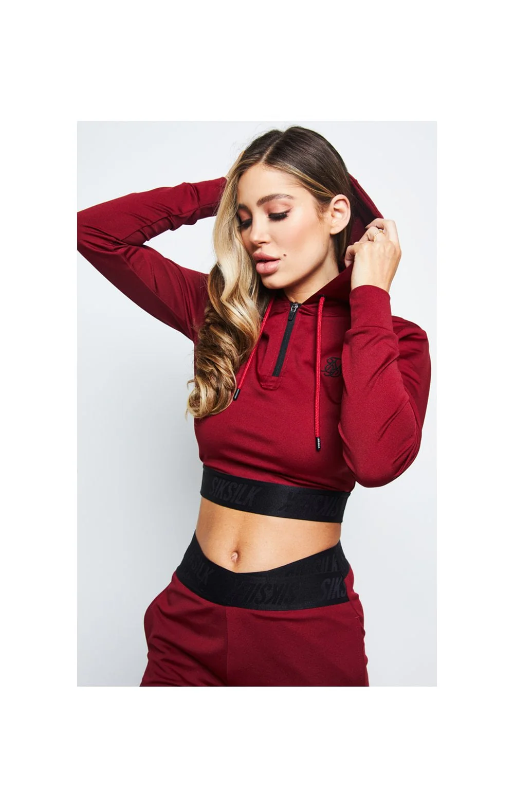 SikSilk Gym Track Top - Red