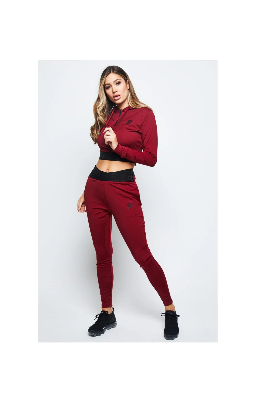 SikSilk Gym Track Top - Red - Image 4