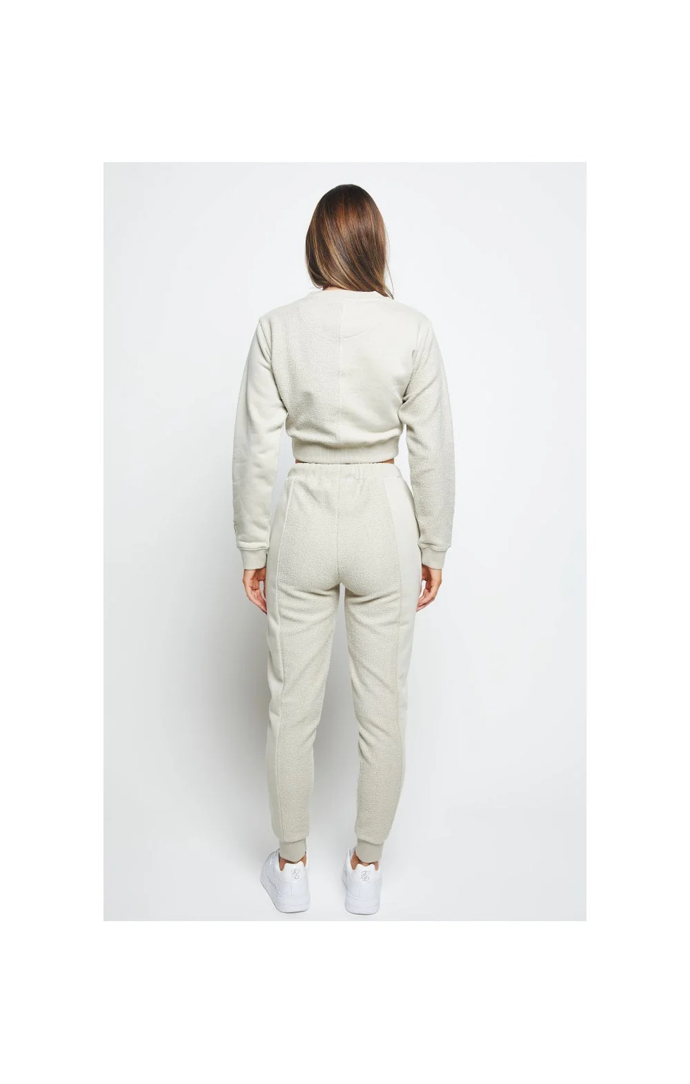 SikSilk Half & Half Cropped Sweatshirt - Stone - Image 7