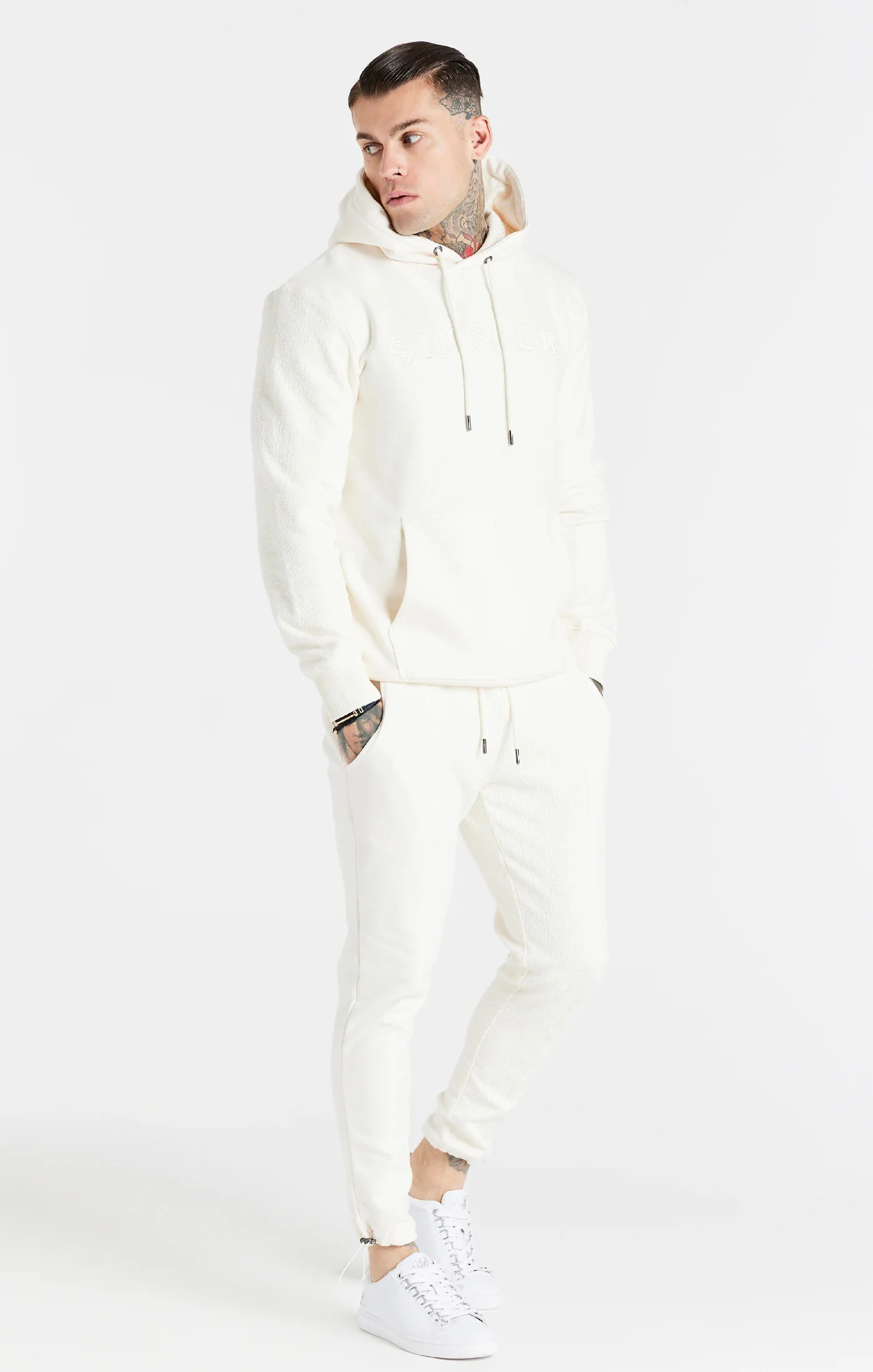 Ecru Half And Half Toggle Cuff Pant - Image 3