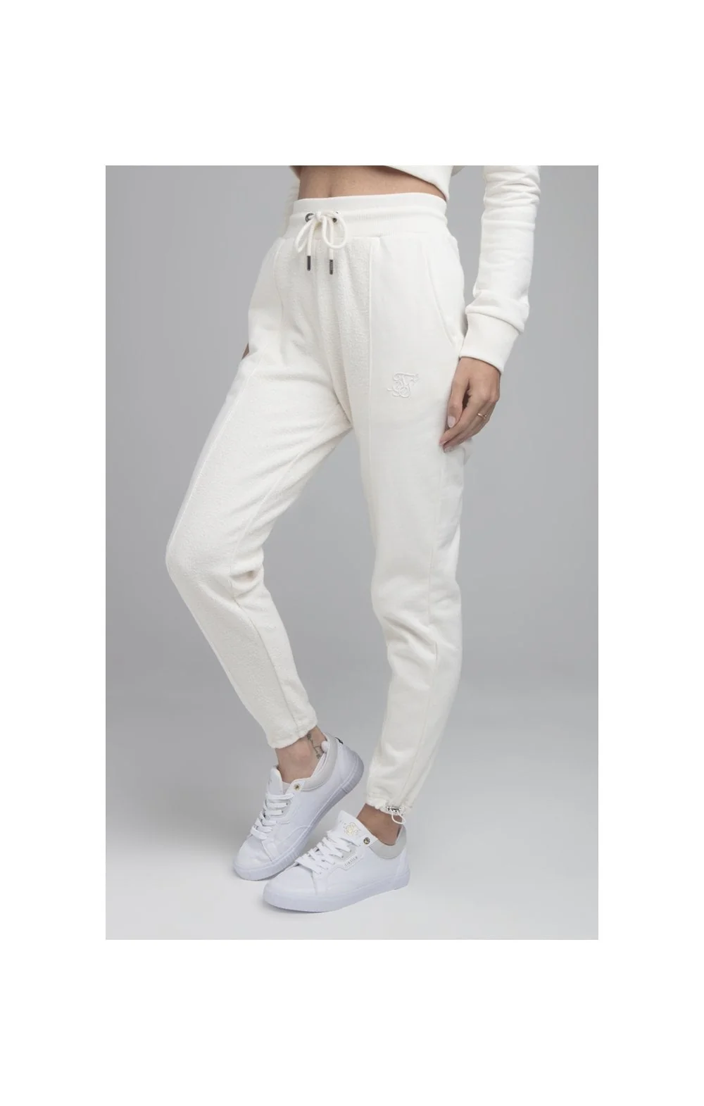 SikSilk Half & Half Track Pants - White - Image 2