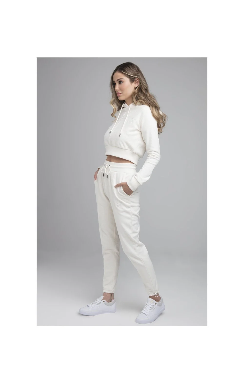 SikSilk Half & Half Track Pants - White - Image 5