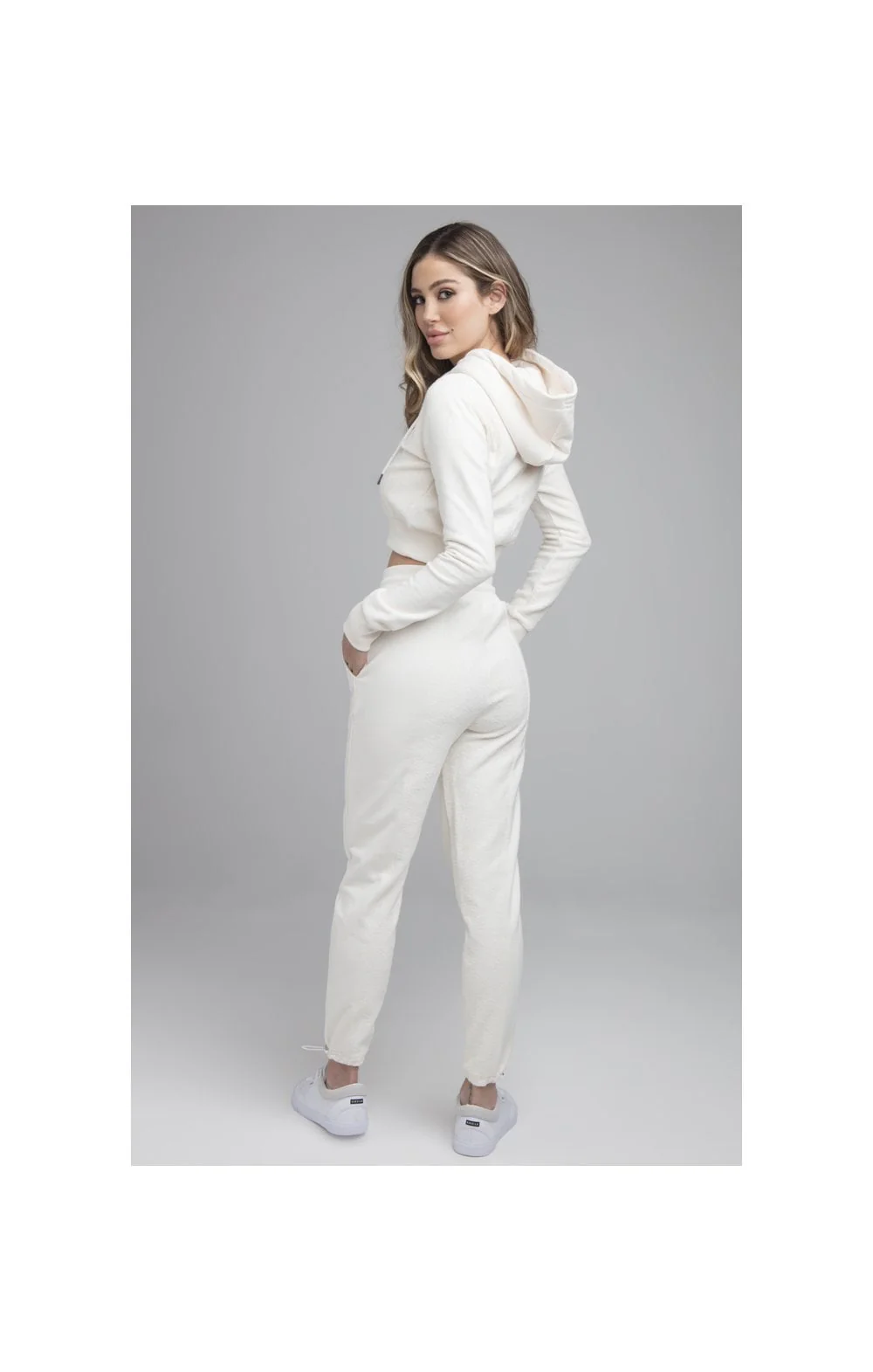 SikSilk Half & Half Track Pants - White - Image 6