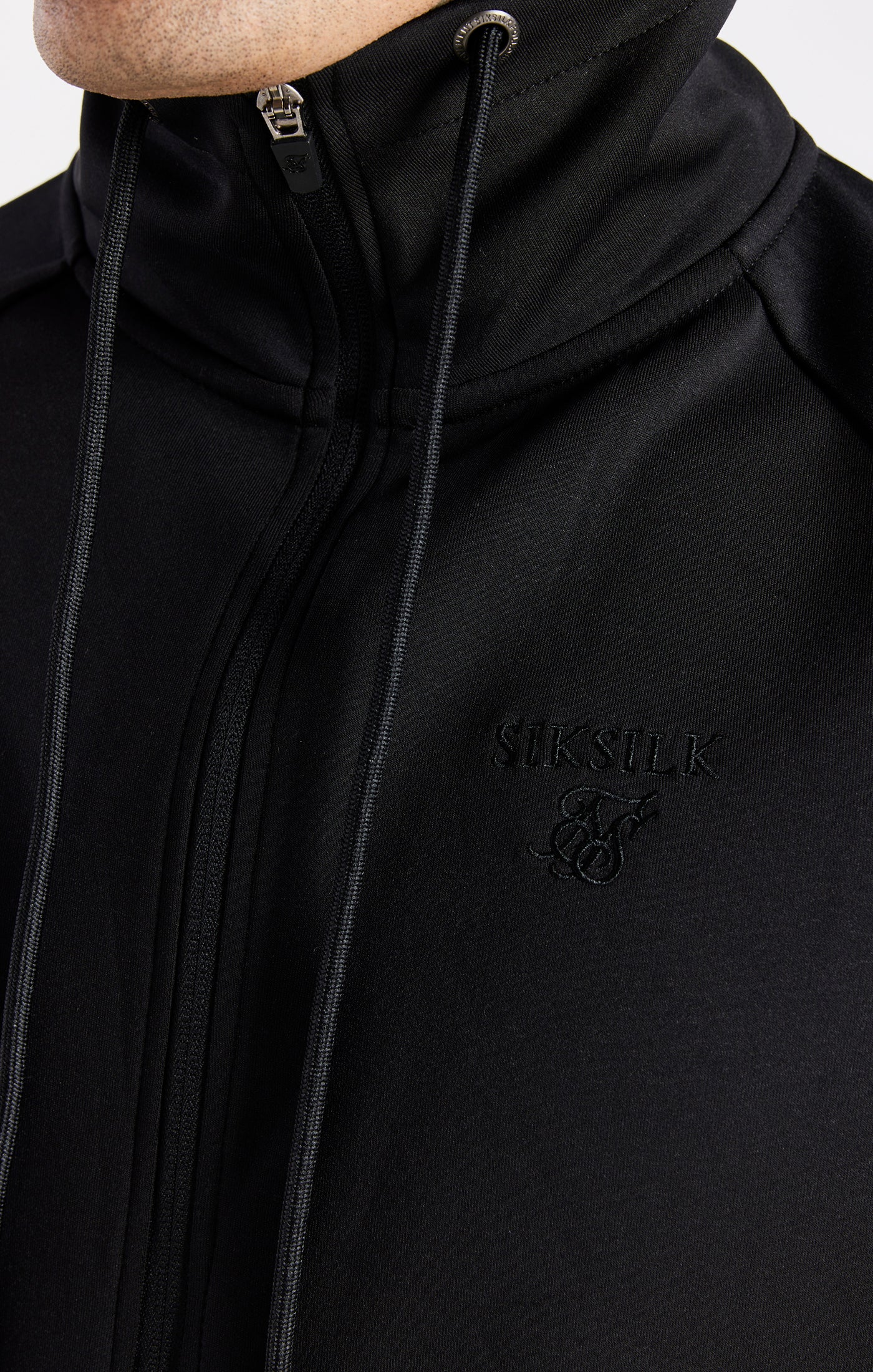 Black Half Zip Funnel Neck - Image 2