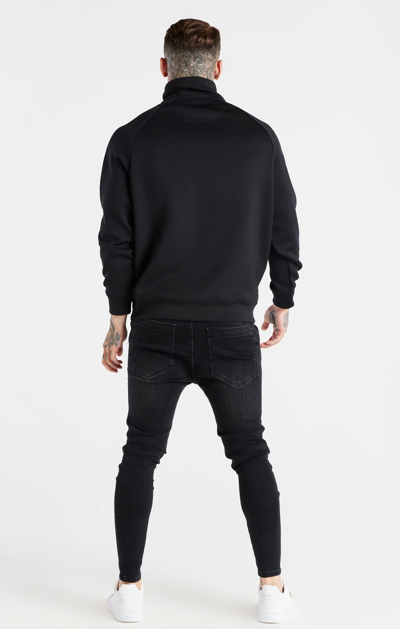 Black Half Zip Funnel Neck - Image 5