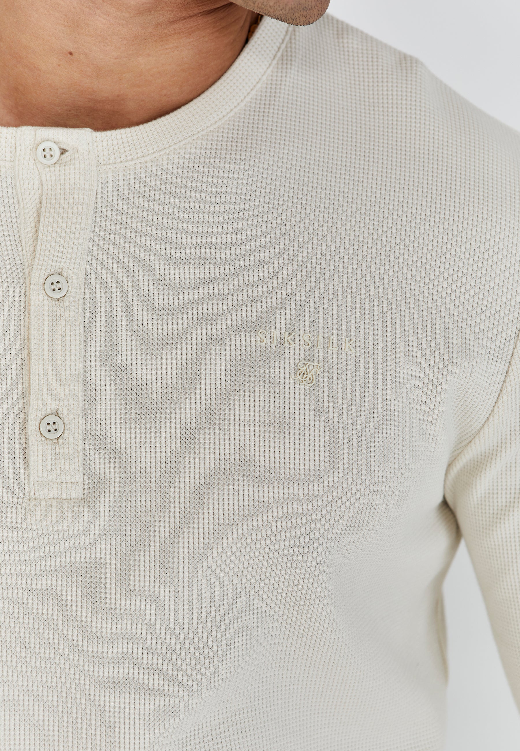 Ecru Henley T-Shirt - Image 3