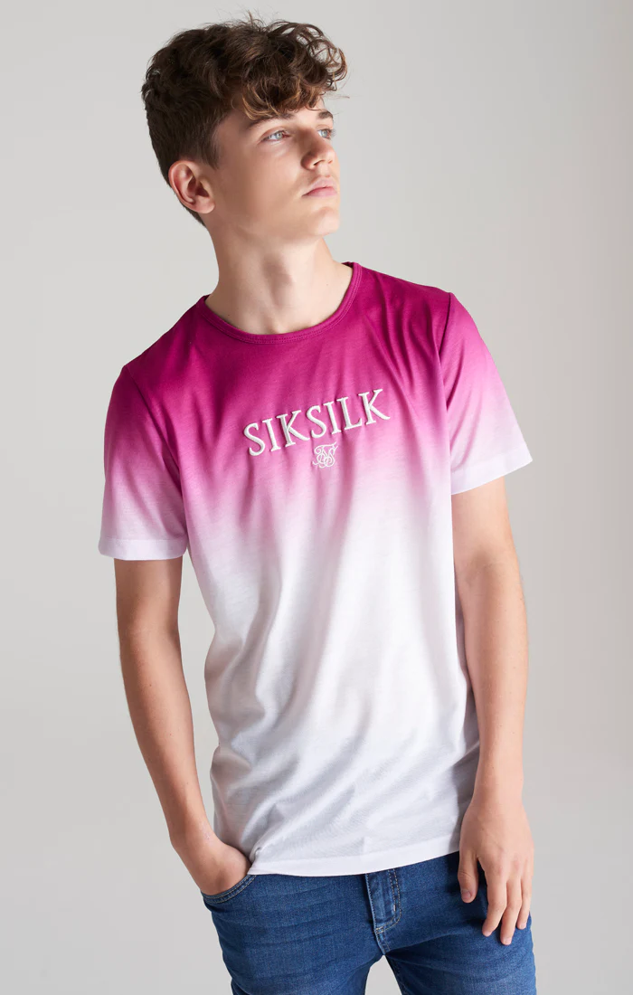 Boys Pink High Fade T-Shirt