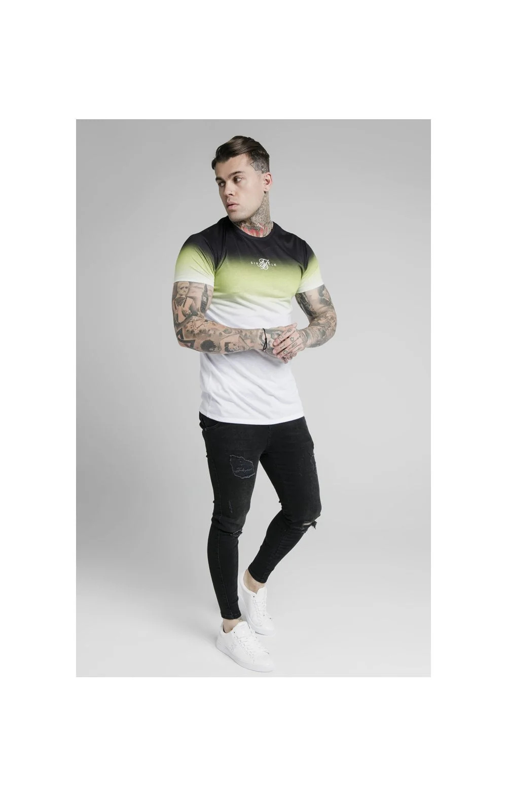 SikSilk High Fade Tee – Tri Neon - Image 3