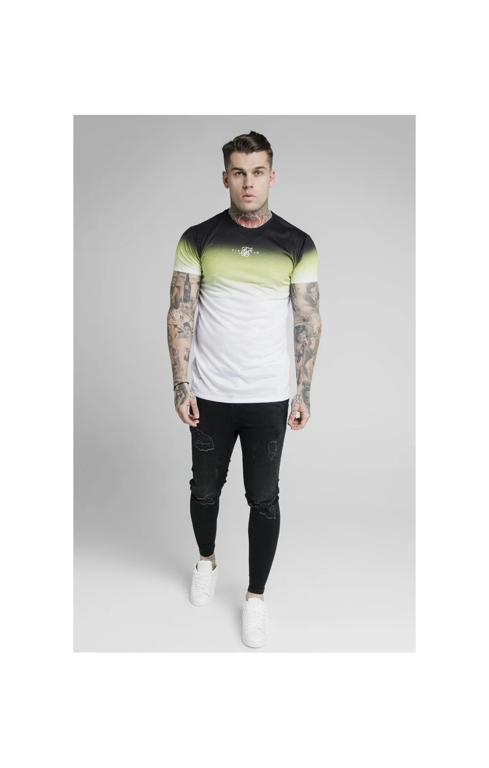 SikSilk High Fade Tee – Tri Neon - Image 4