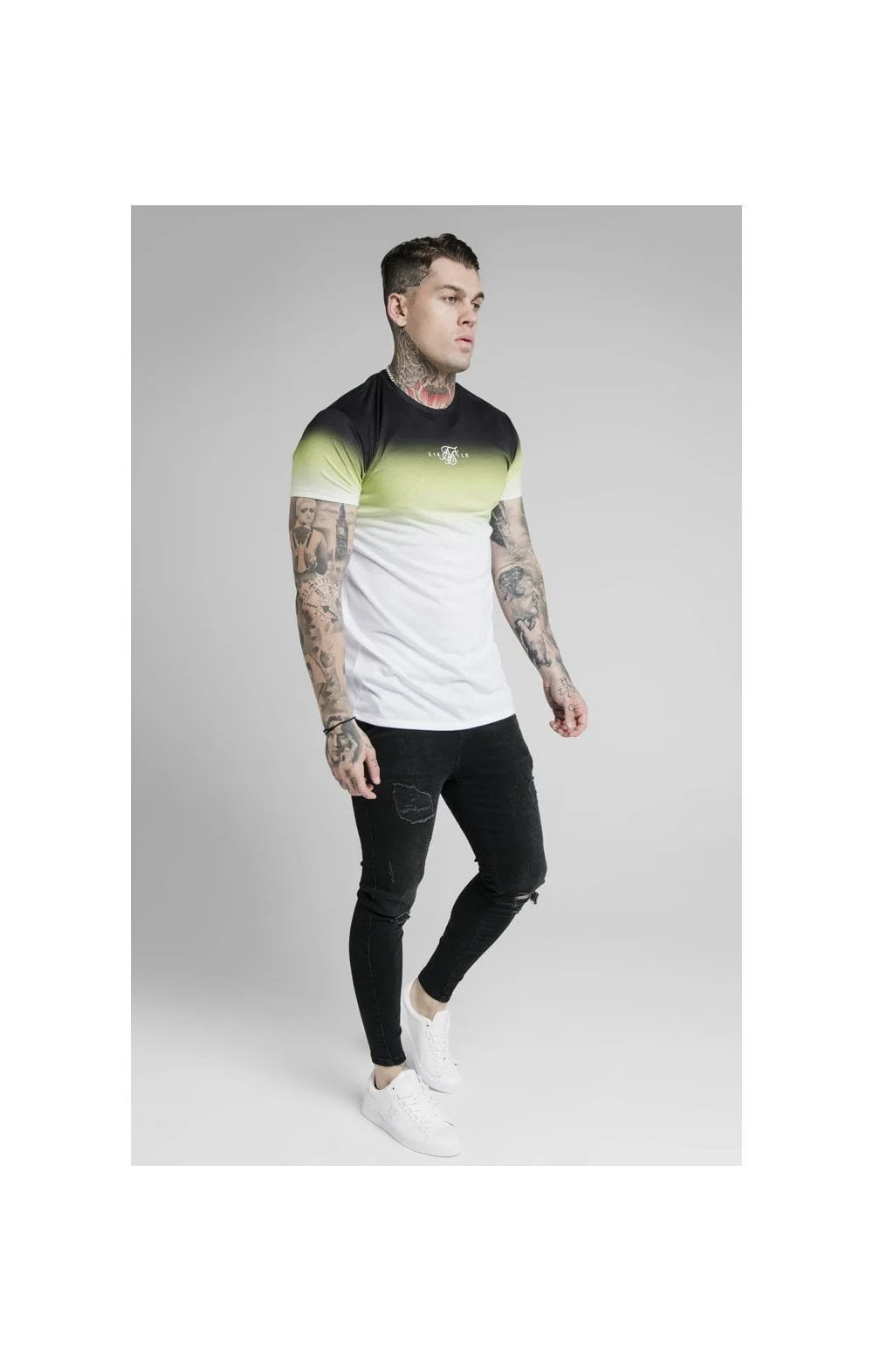 SikSilk High Fade Tee – Tri Neon - Image 5