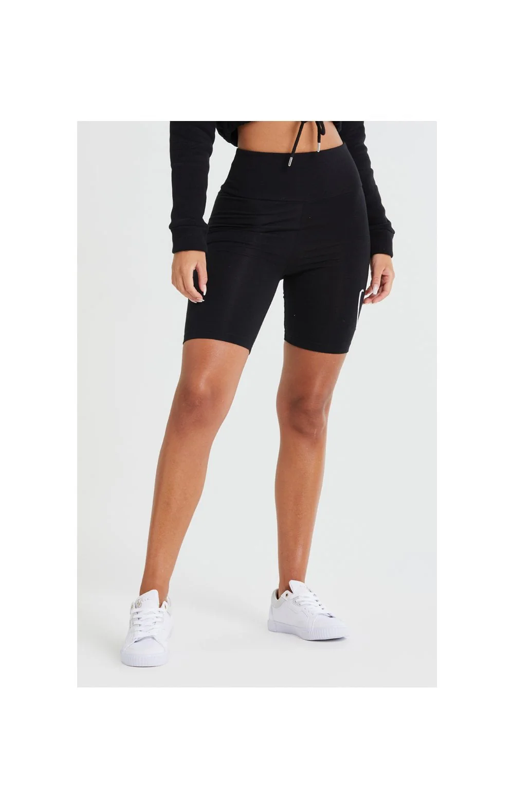 SikSilk High Waist Cycle Shorts - Black - Image 2
