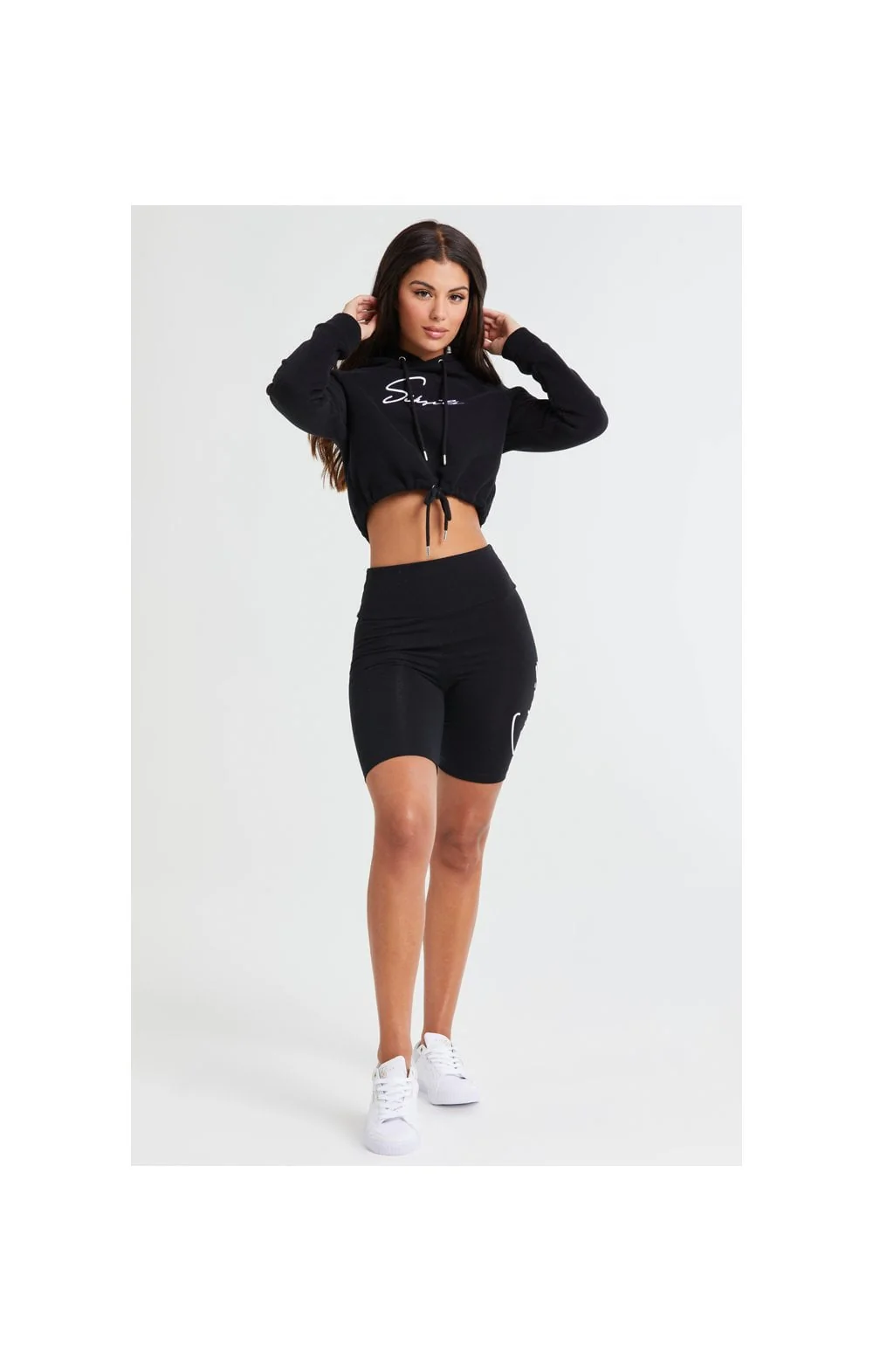 SikSilk High Waist Cycle Shorts - Black - Image 6