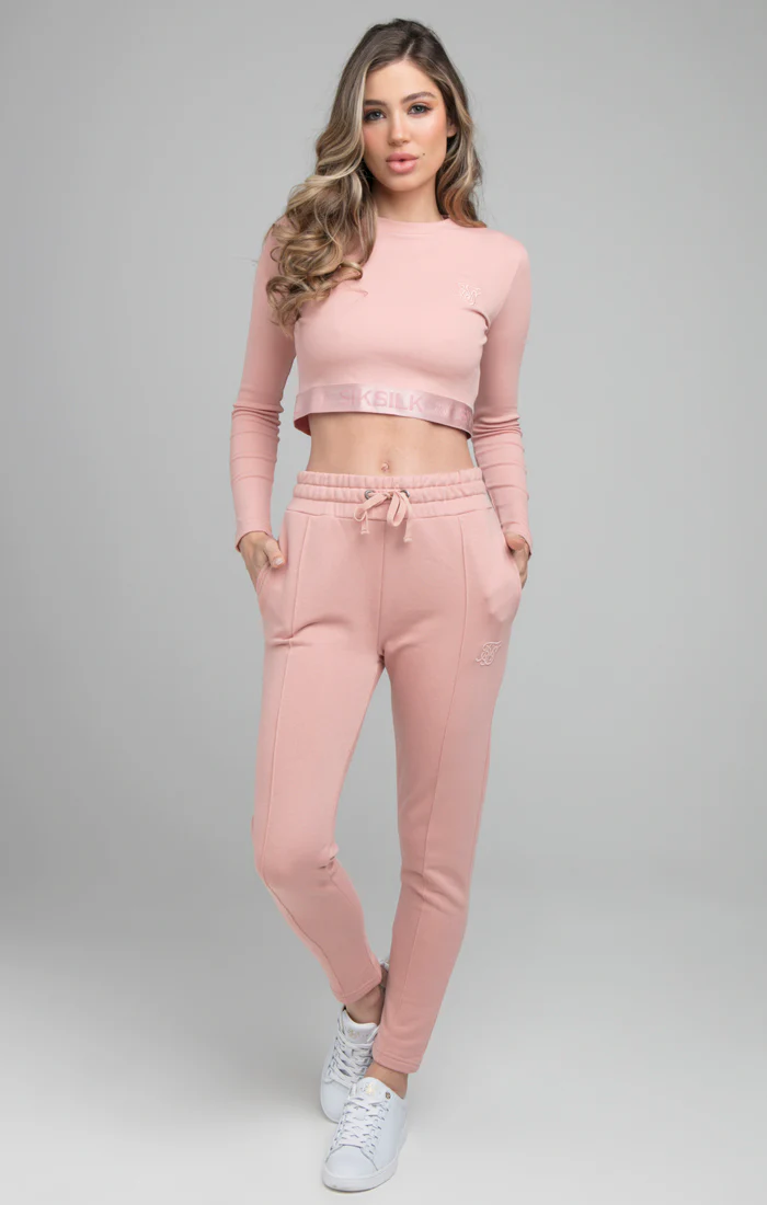 SikSilk High Waist Joggers - Pink - Image 2