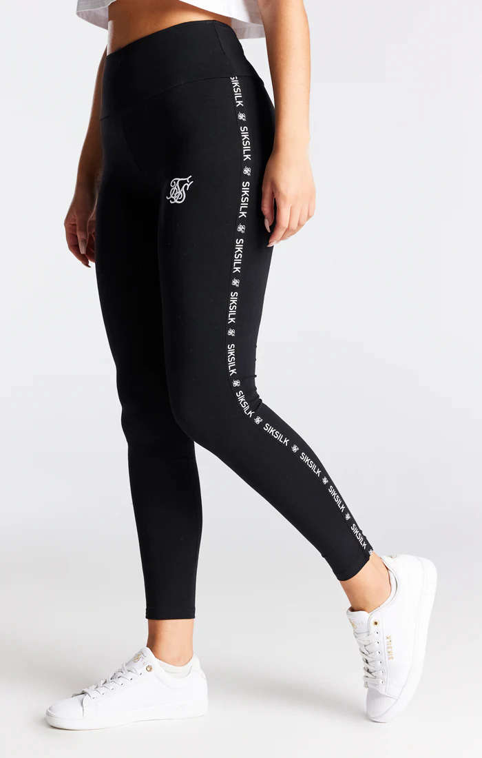 Black High Waist Tape Legging - Image 2
