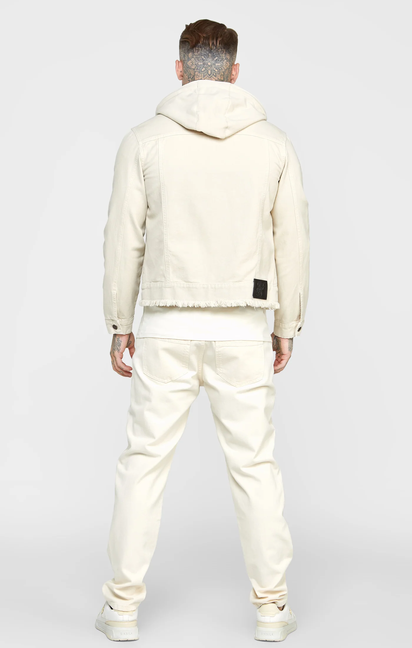 Ecru Hooded Denim Jacket - Image 5