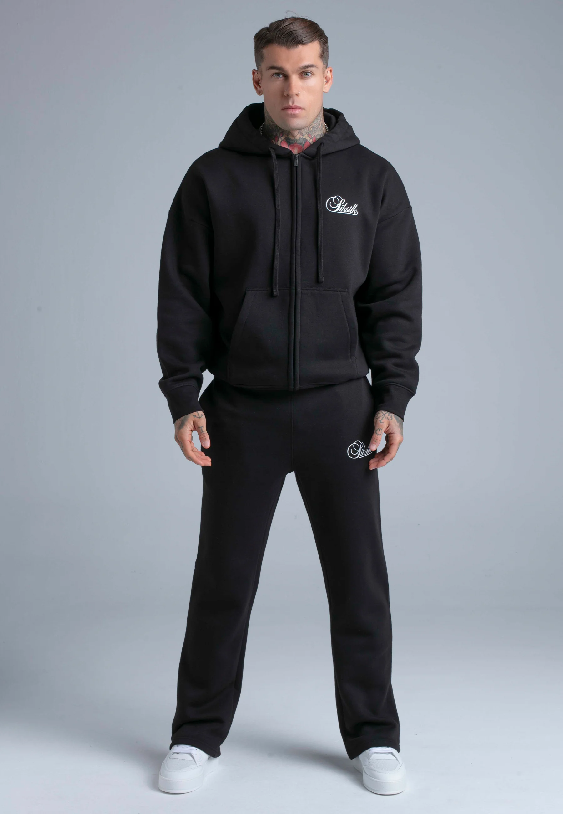 Black Hoodie and Joggers Set