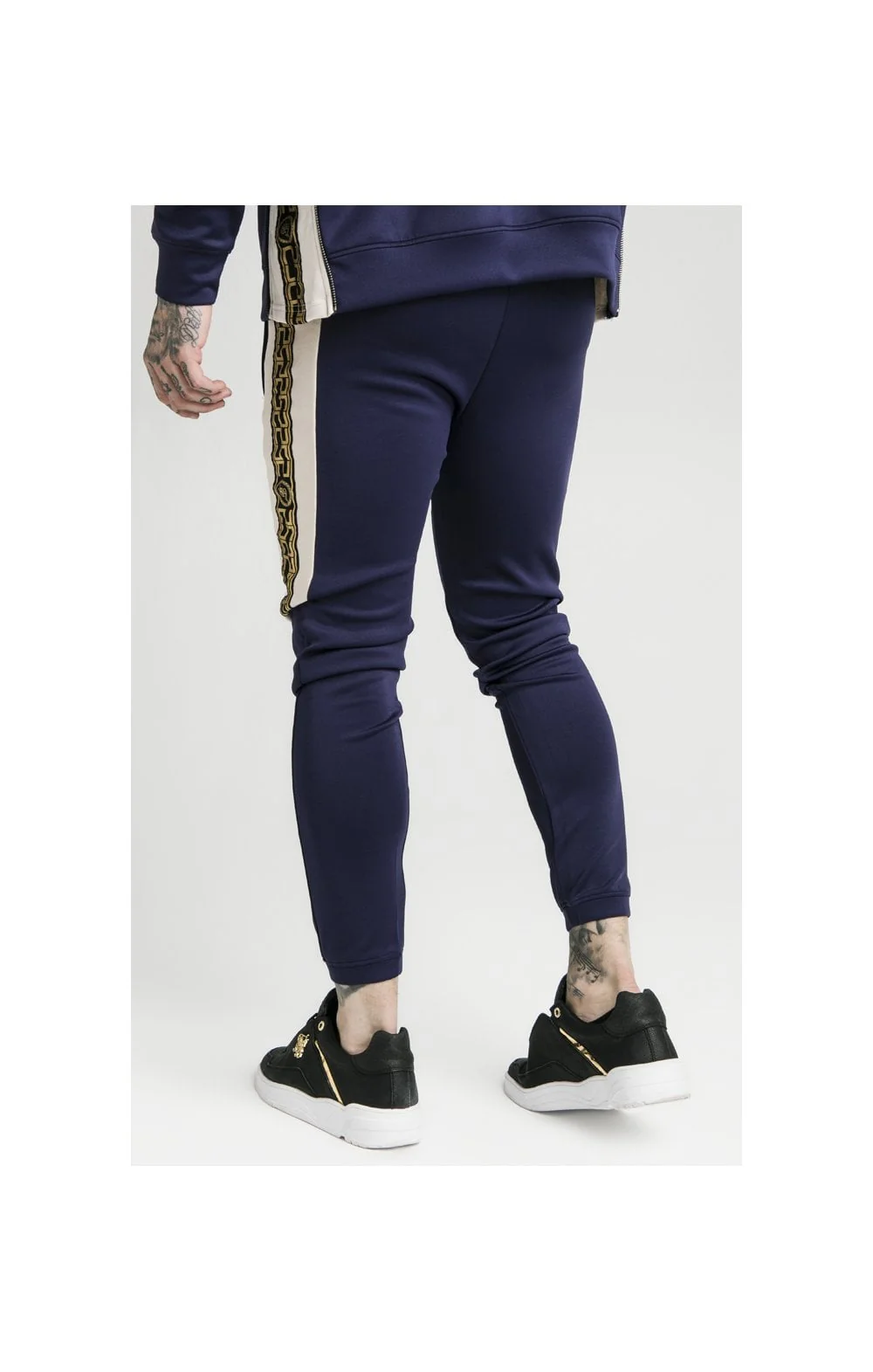 SikSilk hybrid Panel Taped Pants – Navy - Image 5