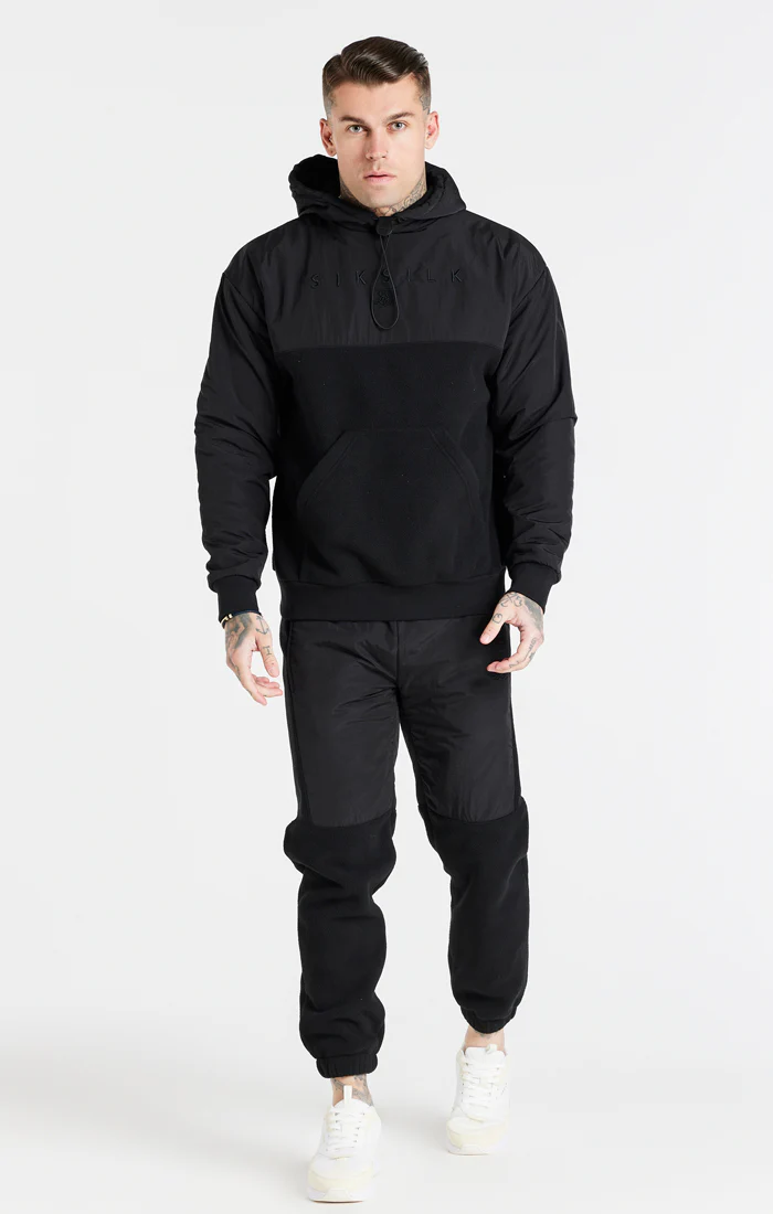 Black Hybrid Overhead Hoodie - Image 4
