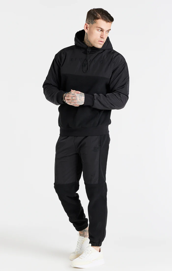 Black Hybrid Overhead Hoodie - Image 5