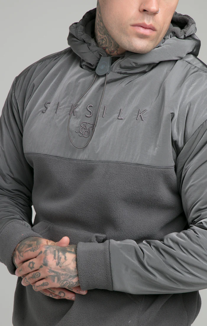 Grey Hybrid Pro Overhead Hoodie - Image 2