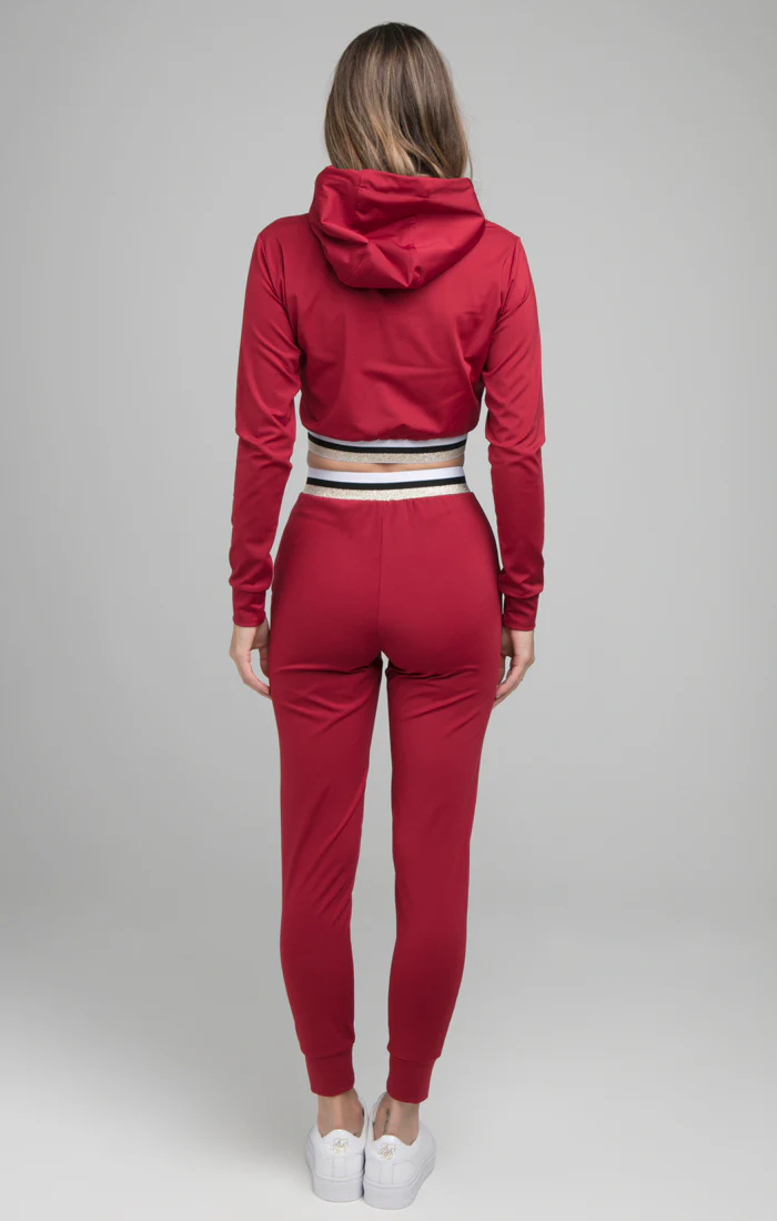 SikSilk Icon Track Pants - Burgundy - Image 6
