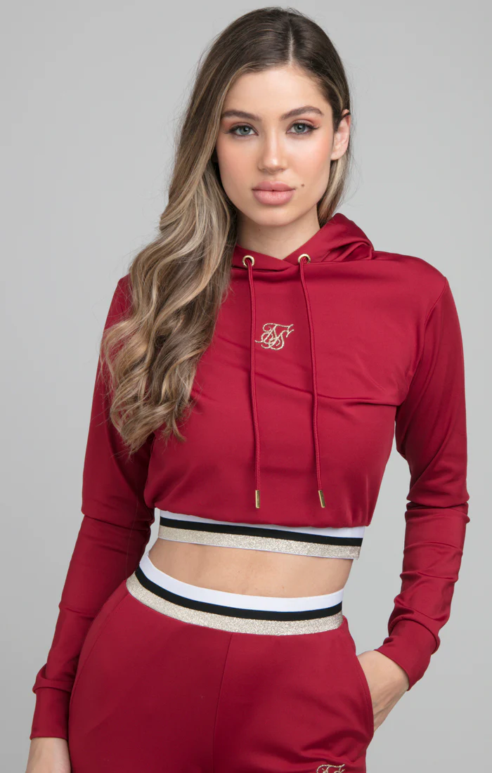 SikSilk Icon Track Top - Burgundy - Image 2