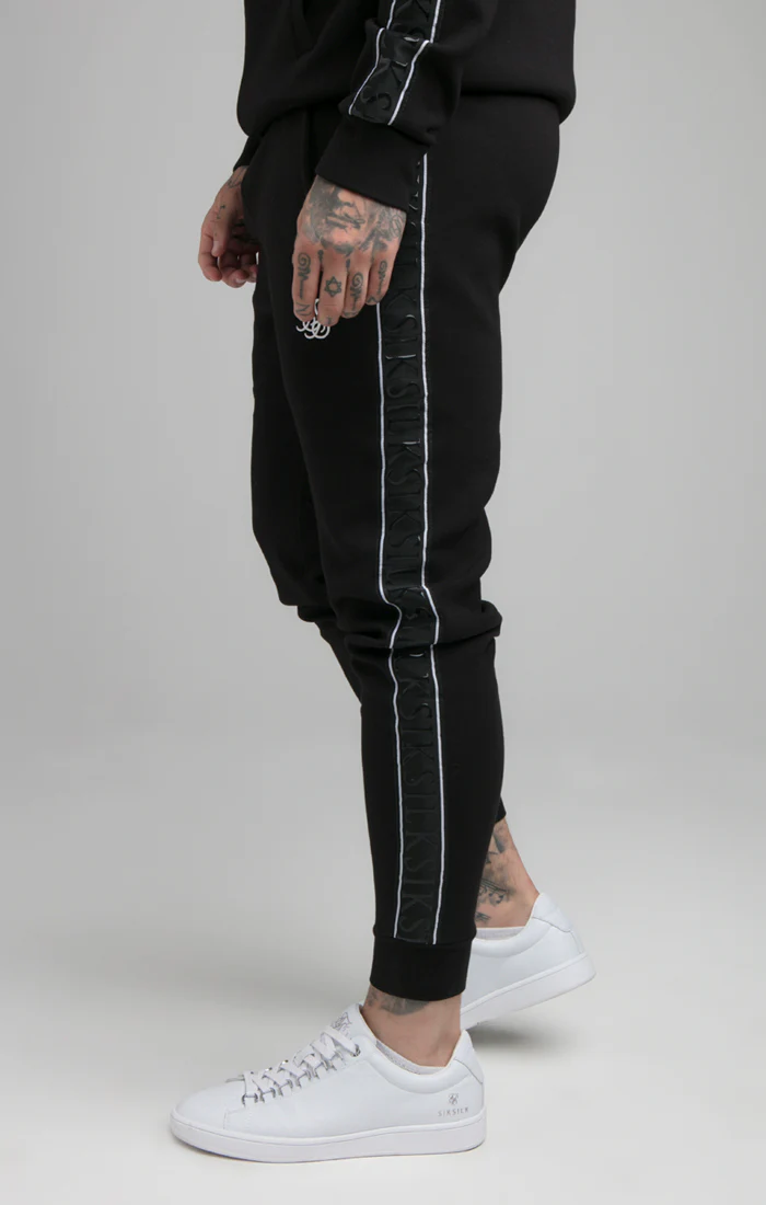 Black Impact Tape Fitted Jogger - Image 2