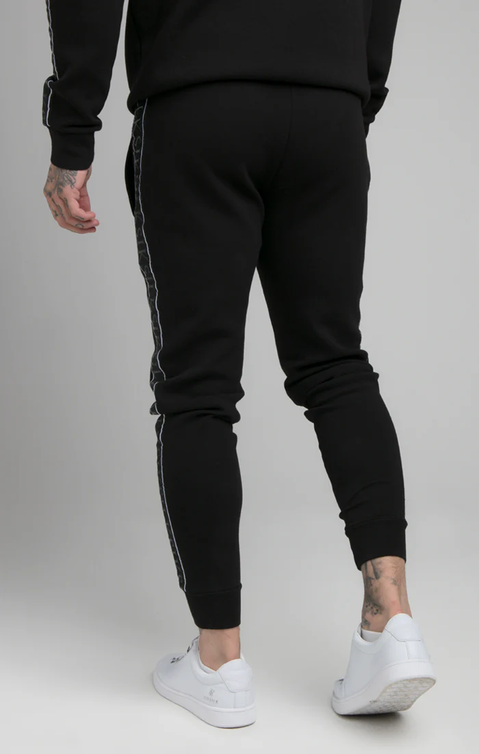 Black Impact Tape Fitted Jogger - Image 4