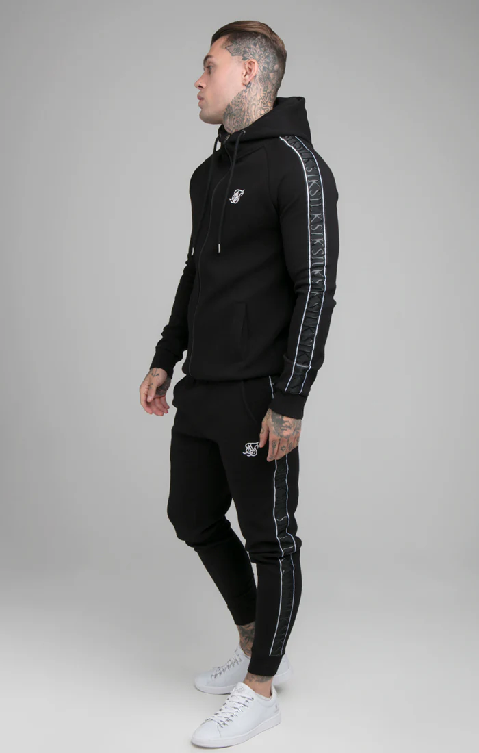 Black Impact Tape Fitted Jogger - Image 5