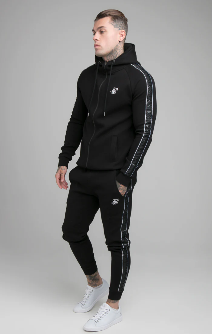 Black Impact Tape Fitted Jogger - Image 6