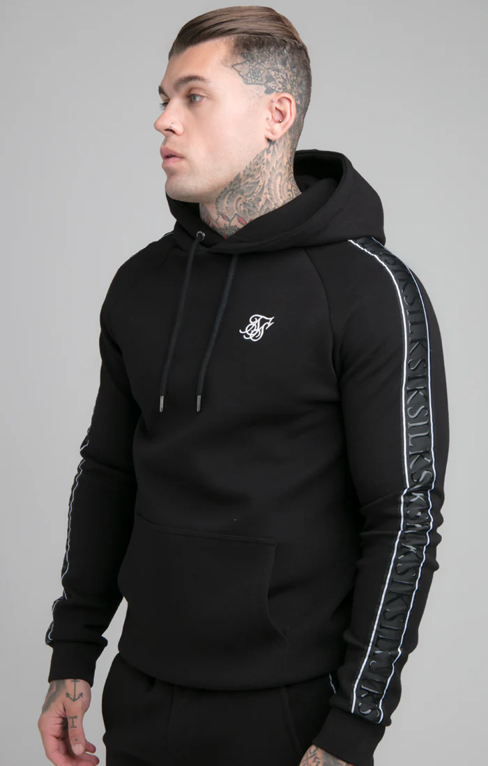 Black Impact Tape Overhead Hoodie