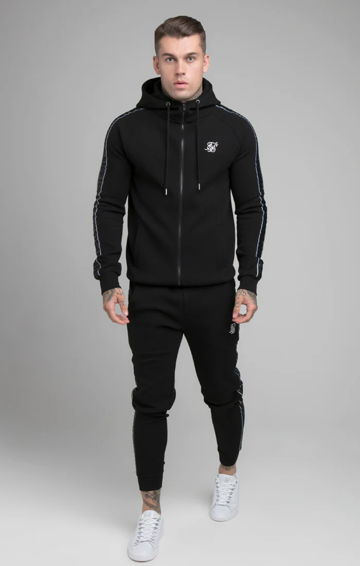 Black Impact Tape Through Hoodie - Image 4