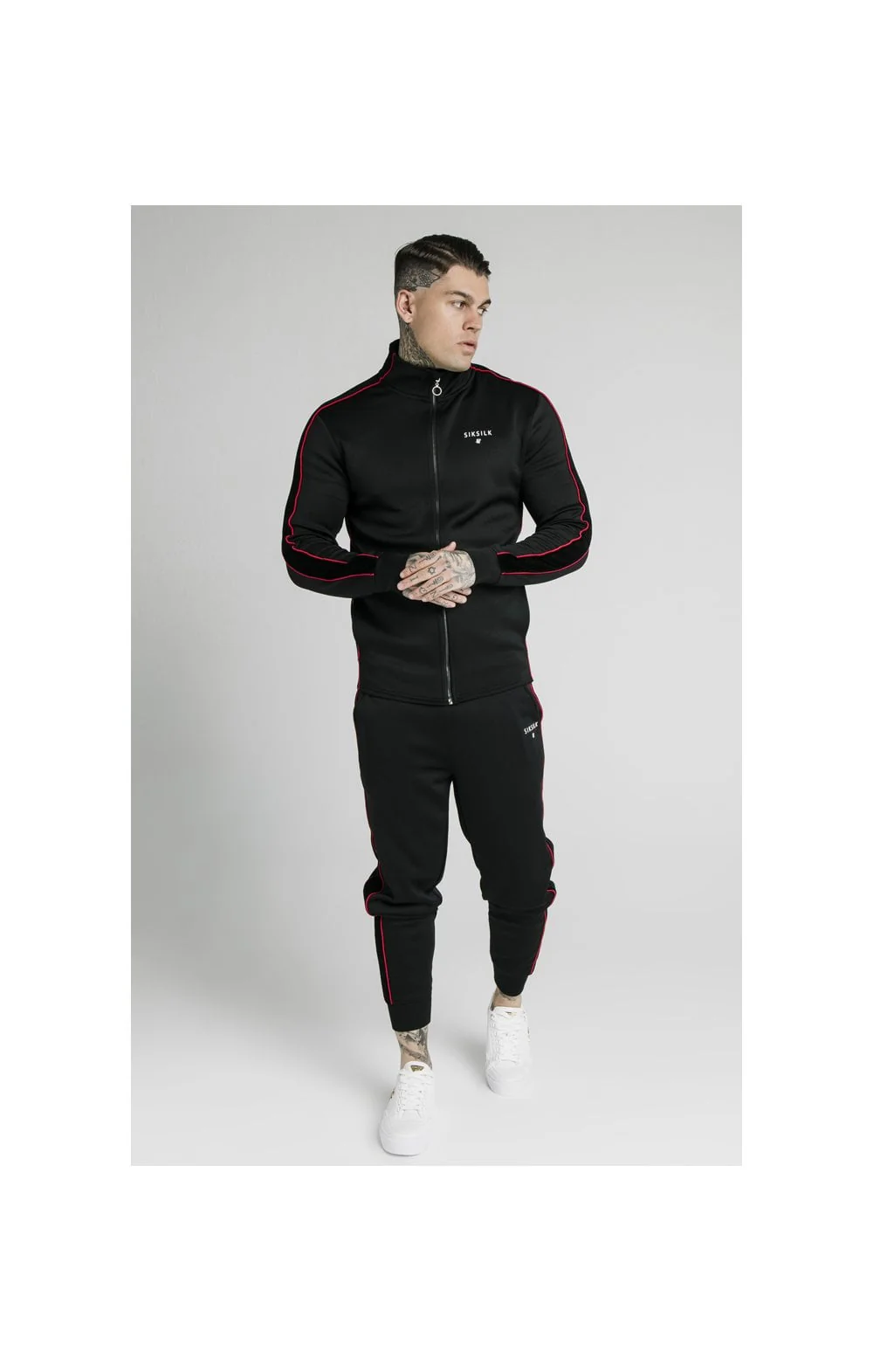 SikSilk Imperial Cuffed Jogger - Black - Image 2