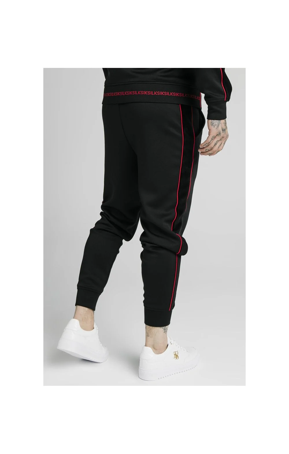 SikSilk Imperial Cuffed Jogger - Black - Image 8